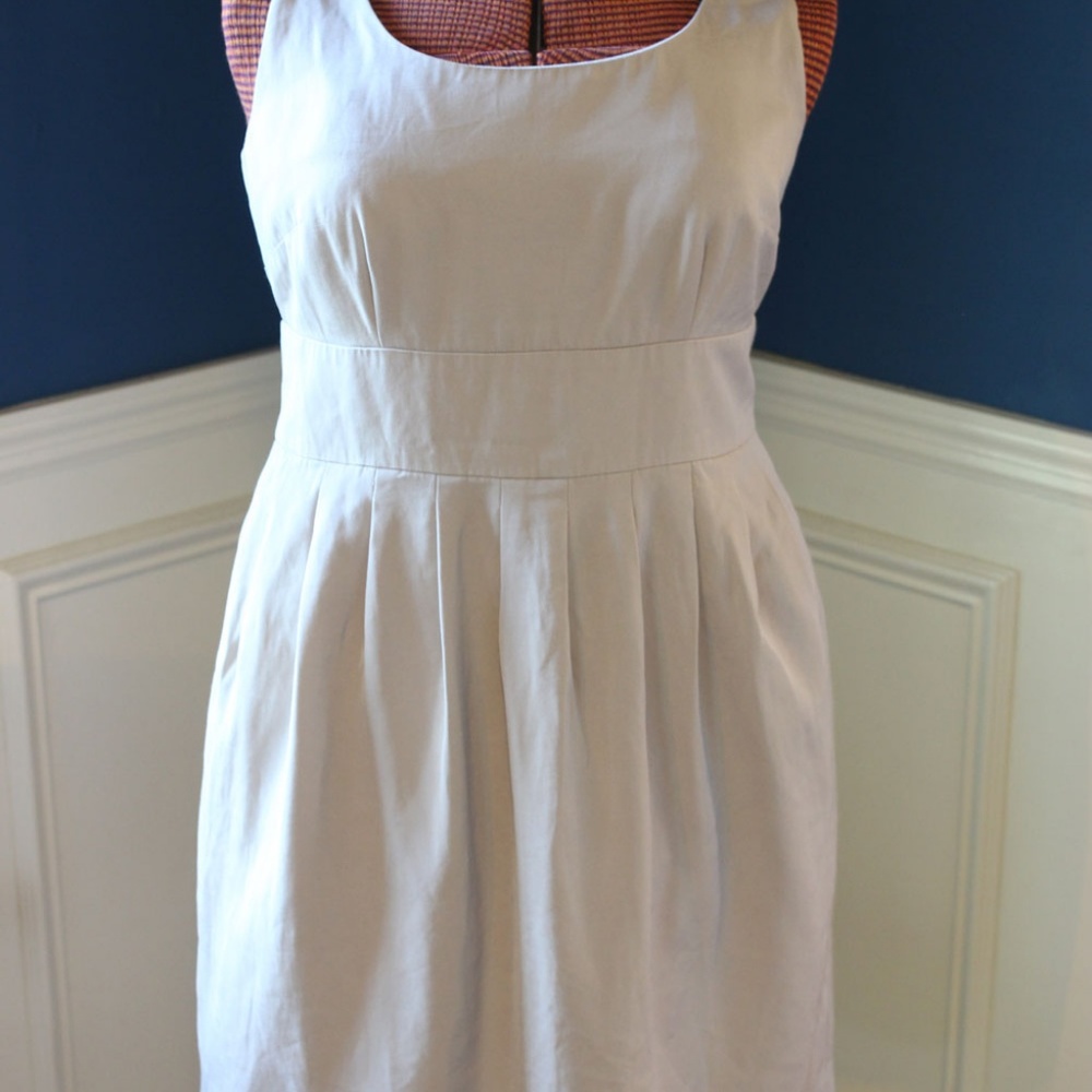 Banana Republic Cream Neutral Summer Dress Size 12